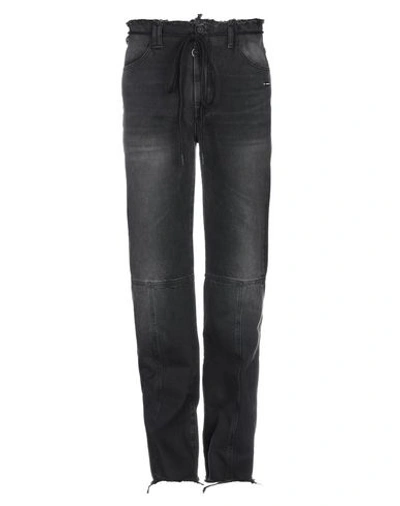 Shop Off-white Denim Pants In Black