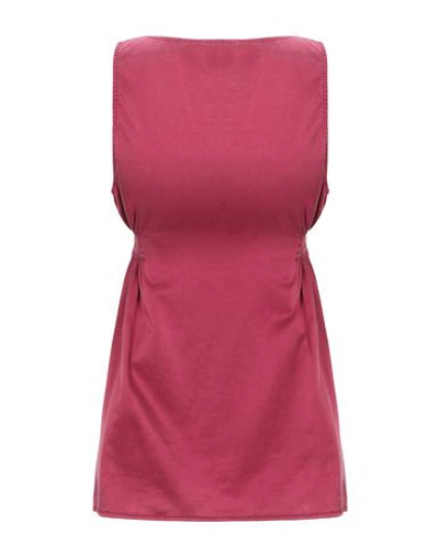 Shop Jijil Woman Top Garnet Size 4 Cotton, Silk, Elastane In Red