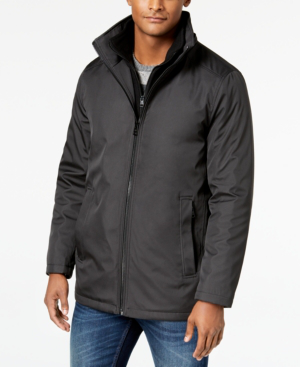 calvin klein men's ripstop hooded windbreaker