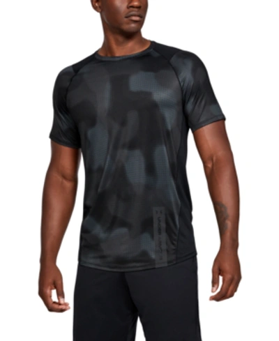 Shop Under Armour Men's Heatgear Printed Training T-shirt In Black