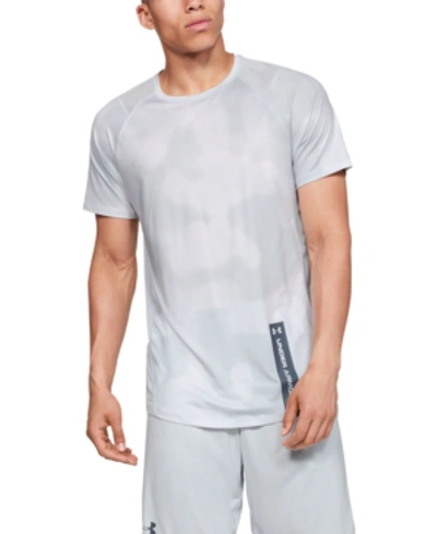 Shop Under Armour Men's Heatgear Printed Training T-shirt In Halo Grey