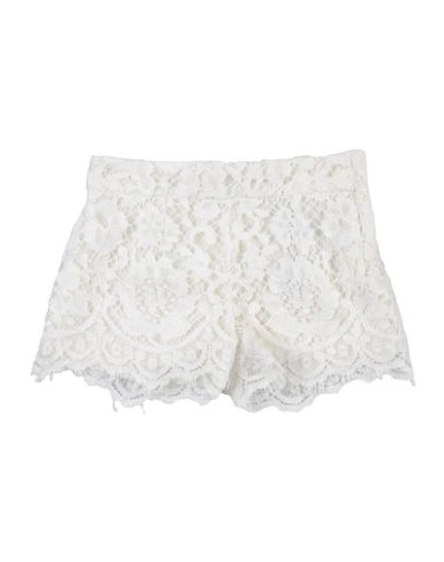 Shop Dolce & Gabbana Newborn Girl Shorts & Bermuda Shorts White Size 3 Cotton, Viscose, Polyamide