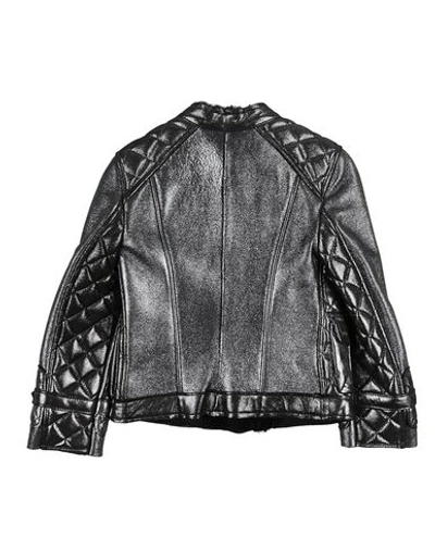 Shop Armani Junior Biker Jacket In Steel Grey