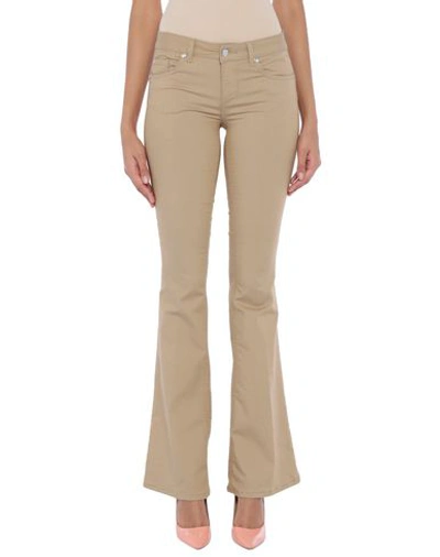Shop Liu •jo Woman Pants Beige Size 29w-36l Cotton, Polyester, Elastane