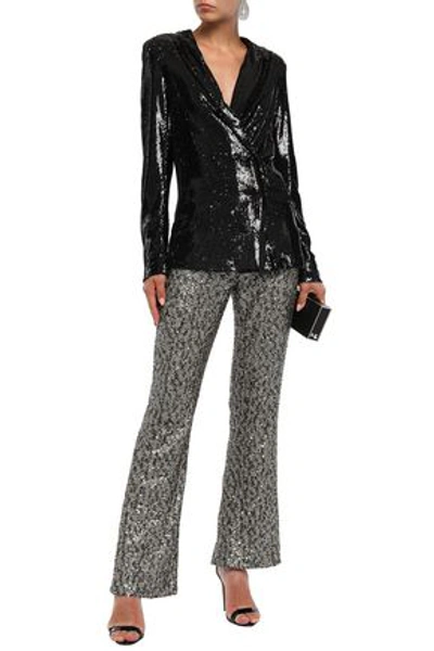 Shop Ainea Sequined Woven Jacket In Black