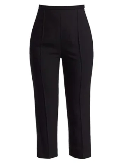 Shop Khaite Bridget Cropped Trousers In Black