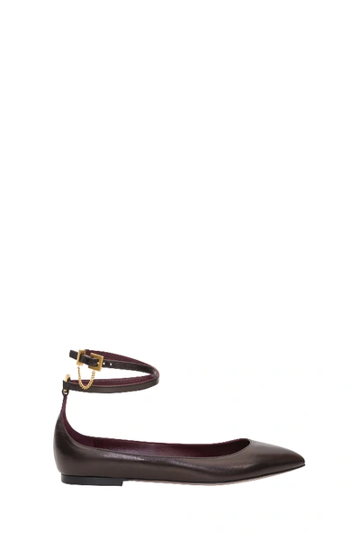 Shop Valentino Tuiny Chain Flat Shoes In Nero