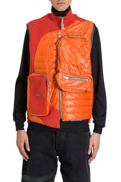 Shop A-cold-wall* Pudded Vest With 3d Pockets In Arancio