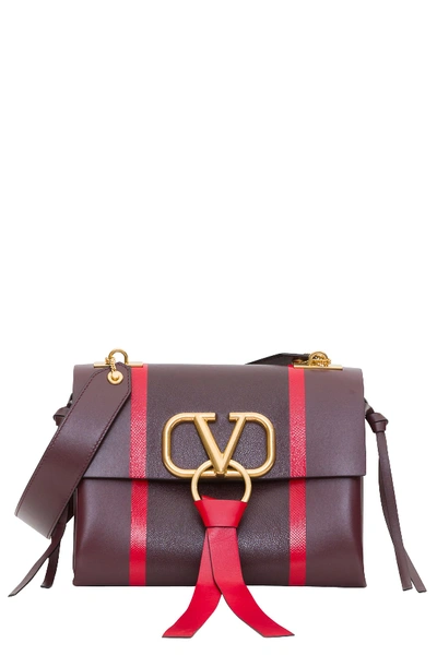 Shop Valentino Vring Small Crossbody Bag In Rosso