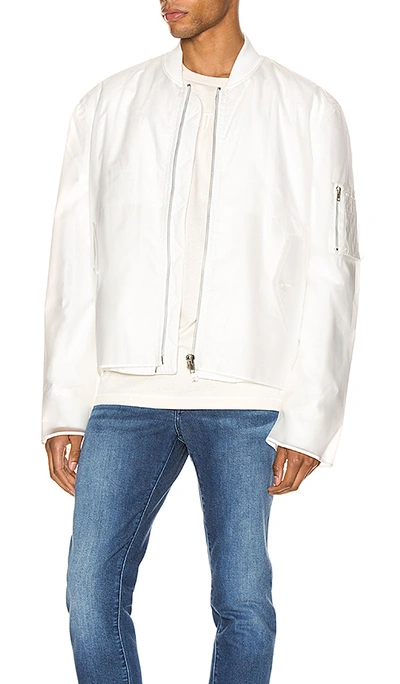 Shop Helmut Lang Transparent Bomber In Clear