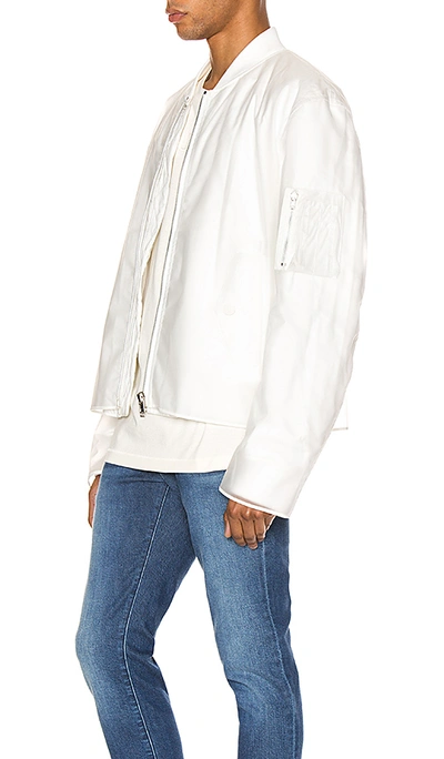 Shop Helmut Lang Transparent Bomber In Clear