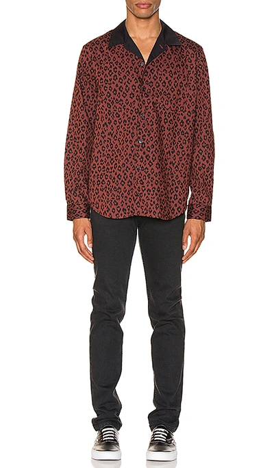 Shop Apc Arid Shirt In Maroon