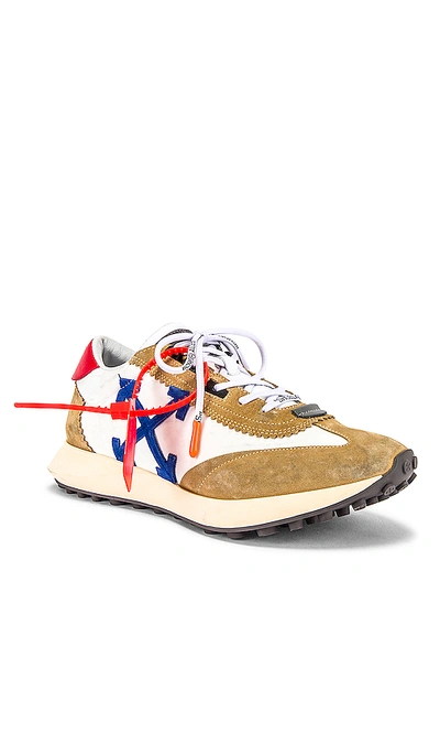 Shop Off-white Running Sneakers In White & Blue