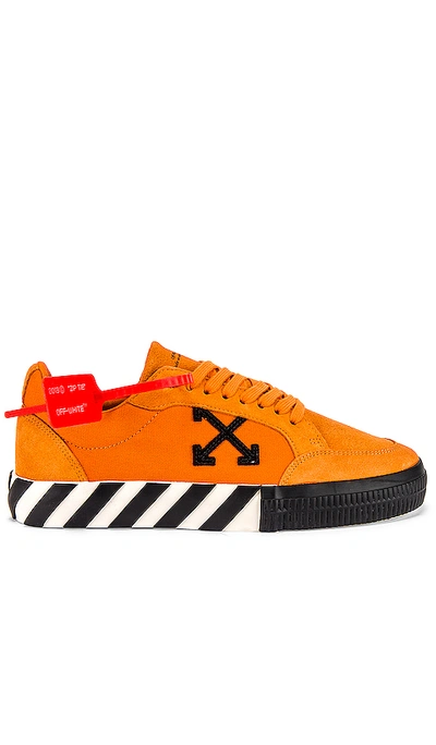 Shop Off-white Low Vulcanized Sneaker In Orange & Black