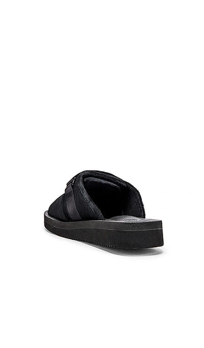 Shop Suicoke Zavo-vhl Slipper In Black