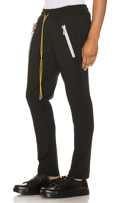 Shop Rhude Traxedo W/ Chain Pant In Black