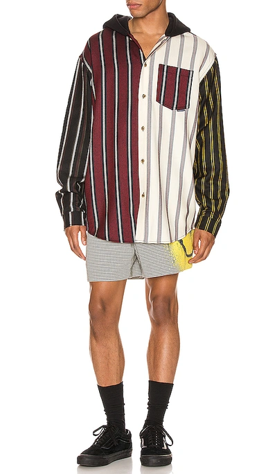 Shop Alexander Wang Locharron Shirt W/ Hood In Multi Stripe