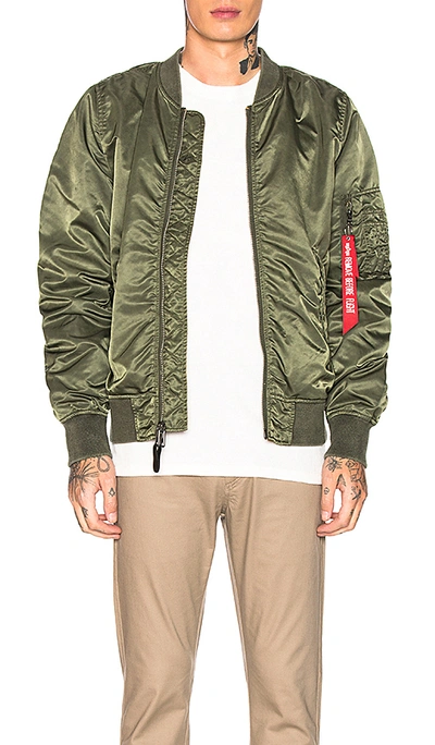 Shop Alpha Industries L-2b Blood Chit Battlewash Jacket In Sage