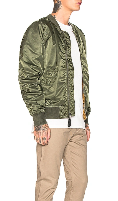 Shop Alpha Industries L-2b Blood Chit Battlewash Jacket In Sage