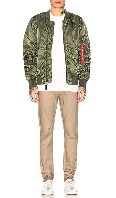 Shop Alpha Industries L-2b Blood Chit Battlewash Jacket In Sage