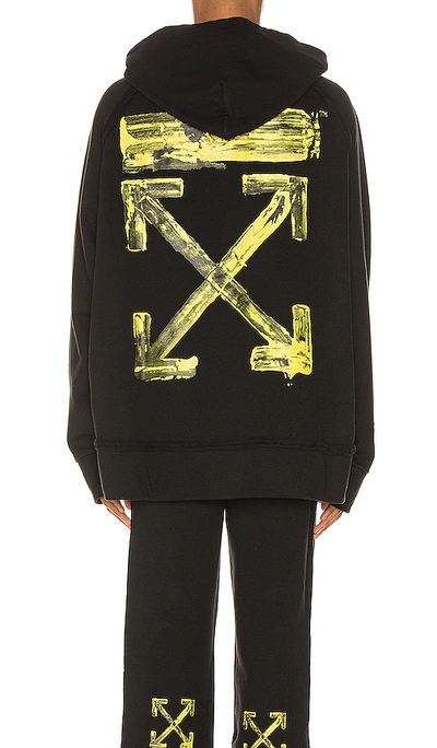 Shop Off-white Acrylic Arrows Incomp Hoodie In Black & Yellow