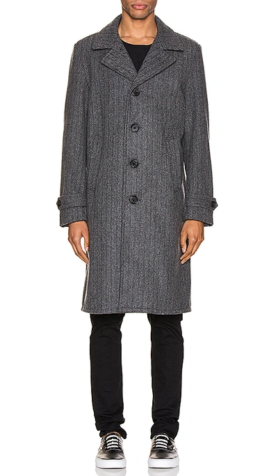 Shop Schott Belder Wool Coat In Charcoal