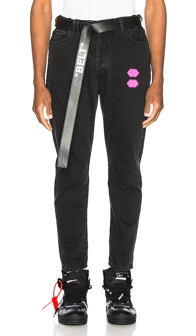Shop Off-white Exclusive Slim Low Crotch Pants In Black