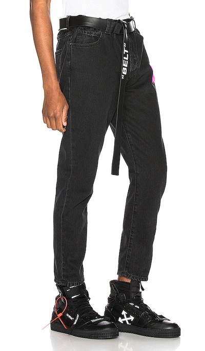 Shop Off-white Exclusive Slim Low Crotch Pants In Black