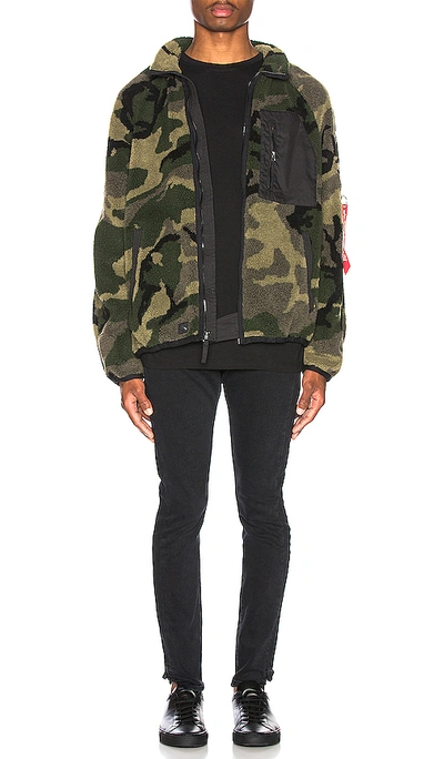 Shop Alpha Industries Ridge Utility Jacket In Dark Wood Camo