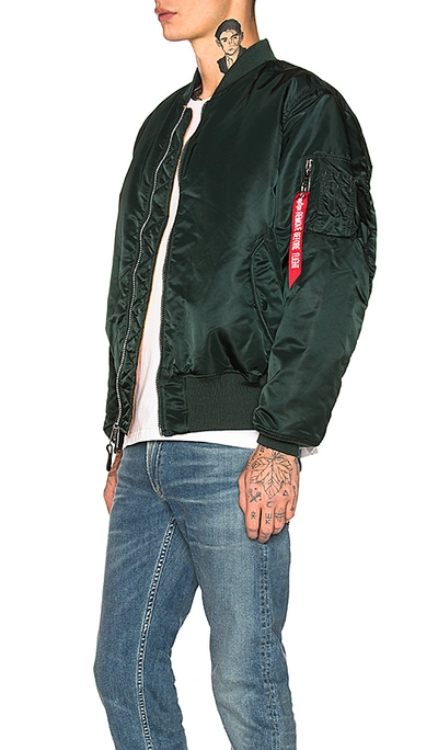 Shop Alpha Industries Ma-1 Flight Jacket In Patrol Green