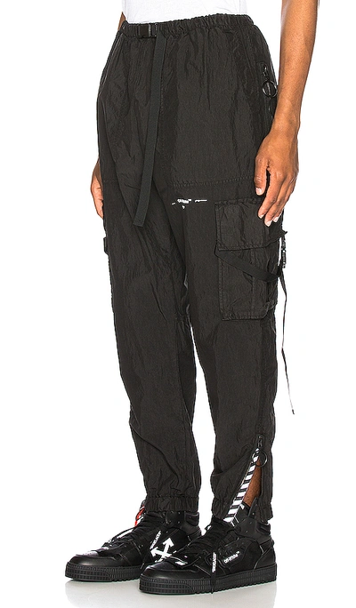 Shop Off-white Parachute Cargo Pant In Black