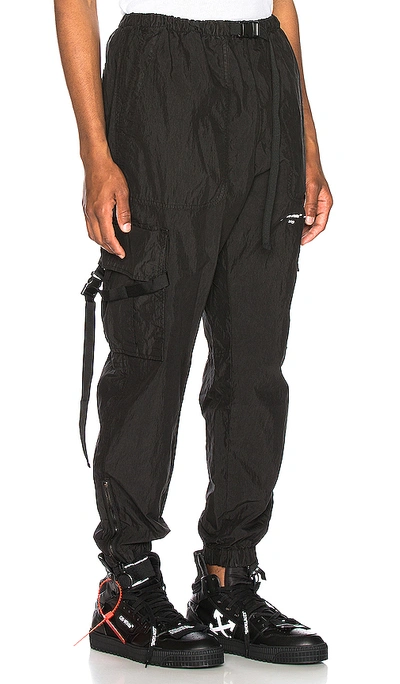 Shop Off-white Parachute Cargo Pant In Black