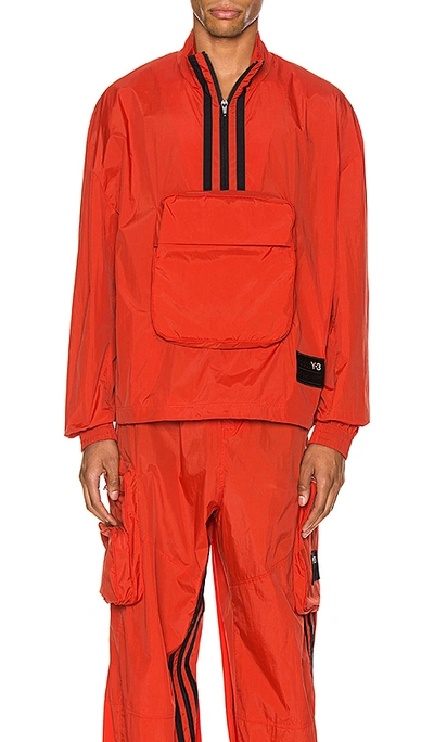 Shop Y-3 Packable Half-zip Shell Track Jacket In Icon Orange