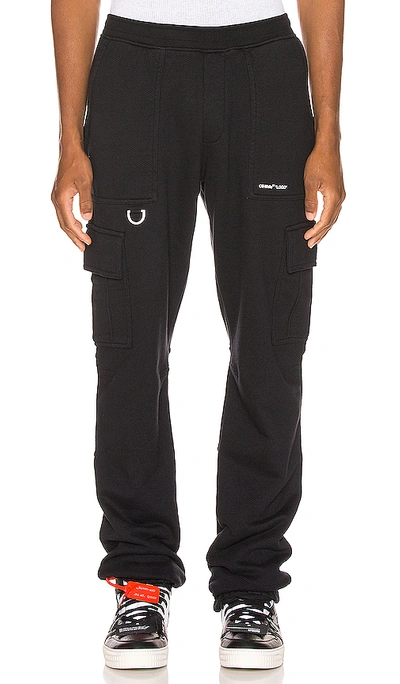 Shop Off-white Cargo Sweatpants In Black