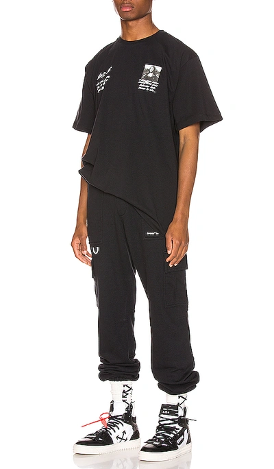 Shop Off-white Cargo Sweatpants In Black