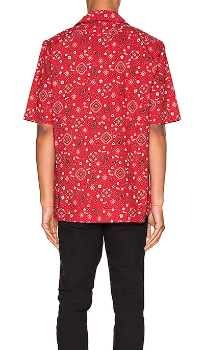 Shop Rhude Bandana Hawaiian Shirt In Red