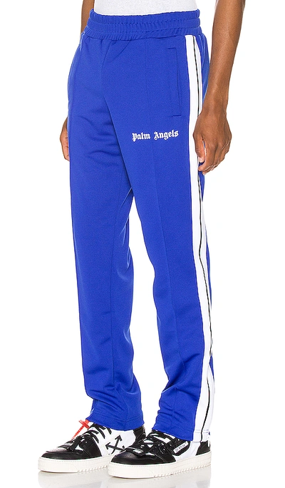 Shop Palm Angels Classic Track Pants In Blue & White