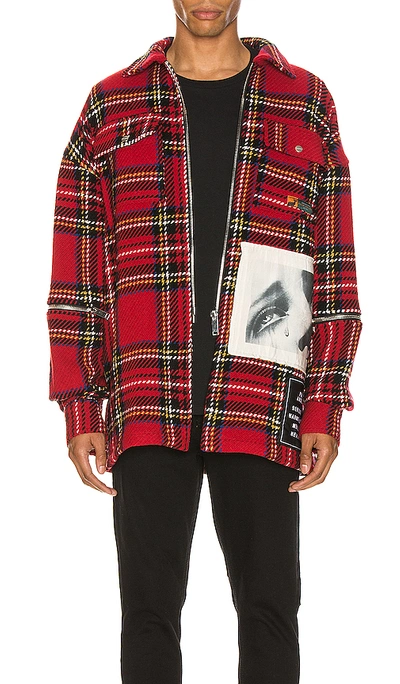 Shop Palm Angels Checkered Overshirt In Multi