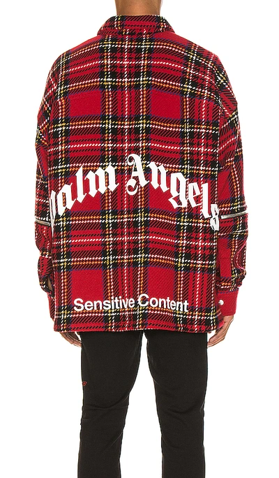 Shop Palm Angels Checkered Overshirt In Multi