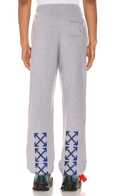 Shop Off-white Acrylic Arrows Sweatpants In Grey