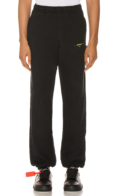 Shop Off-white Acrylic Arrows Sweatpants In Black