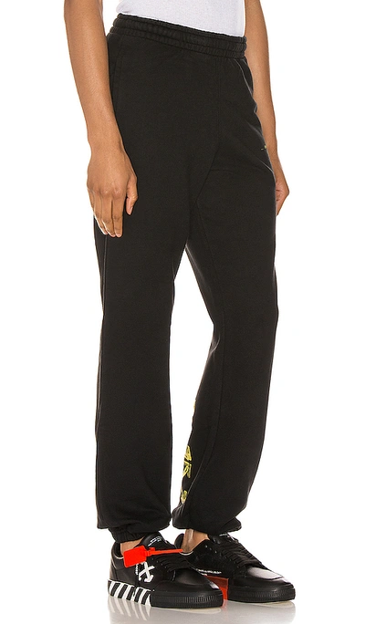 Shop Off-white Acrylic Arrows Sweatpants In Black