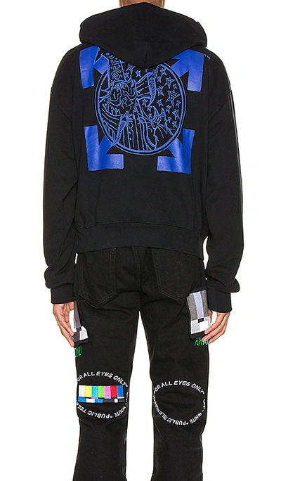 Shop Off-white Wizard & Cat Hoodie In Black & Blue