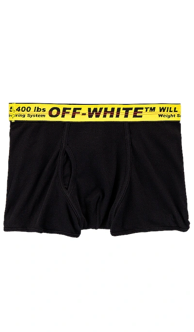 Shop Off-white Single Pack Boxer In Black & Yellow