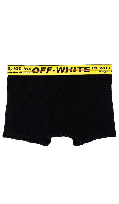 Shop Off-white Single Pack Boxer In Black & Yellow