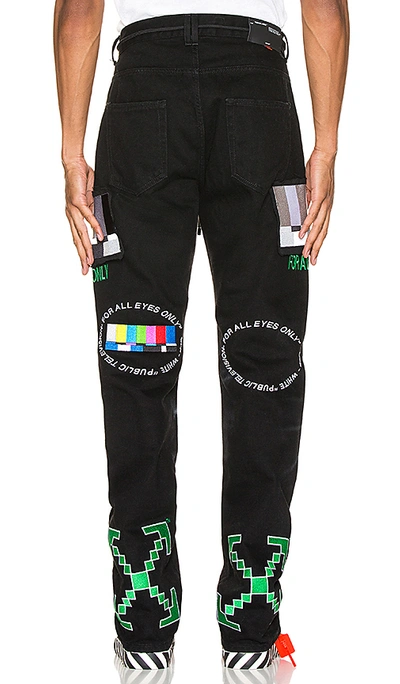 Shop Off-white Ev Bravado Relaxed Jeans In Black