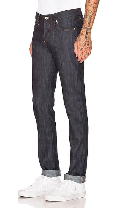 Shop Naked And Famous Skinny Guy In Indigo Power-stretch