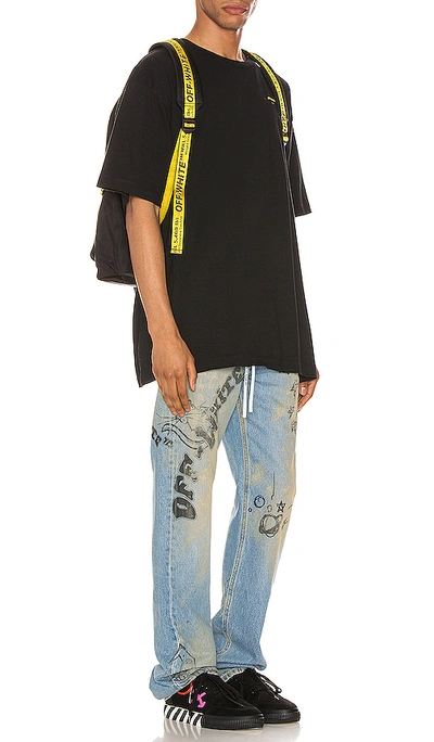 Shop Off-white Wizard Relaxed Fit Jeans In Extreme Bleach