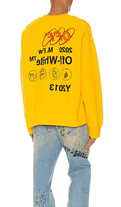 Shop Off-white Industrial Y013 Incomp Crewneck In Yellow & Black