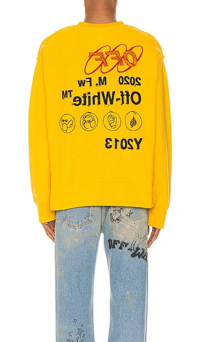 Shop Off-white Industrial Y013 Incomp Crewneck In Yellow & Black